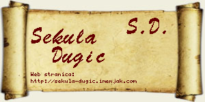 Sekula Dugić vizit kartica